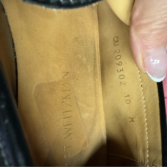 Stuart Weitzman Black Leather The Manila Tassel Slip On Loafers - Picture 12 of 12